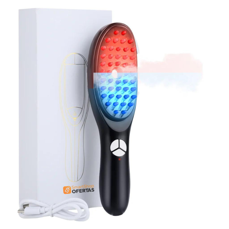 Escova Smarts Terapia™ - LED Anti-queda 4 em 1 para Crescimento Capilar