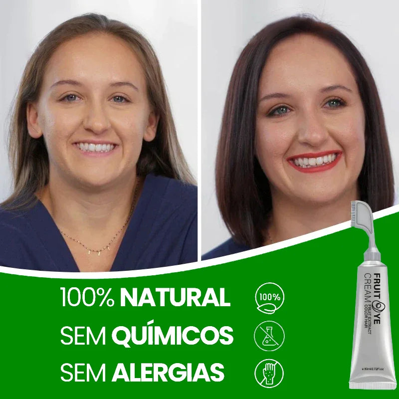 [COMPRE 1 LEVE 2] Tinta de Cabelo Vegetal Sem Amônia NaturiColor (Você Livre dos Brancos!) + Pente de Brinde