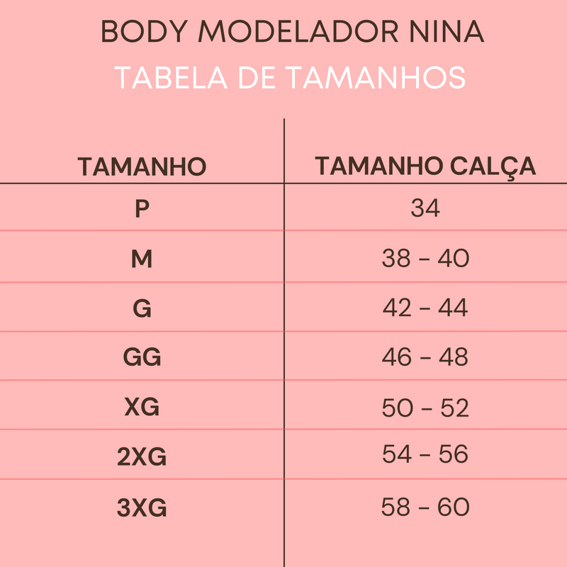 Body Ultra Modelador Nina - Frete Grátis