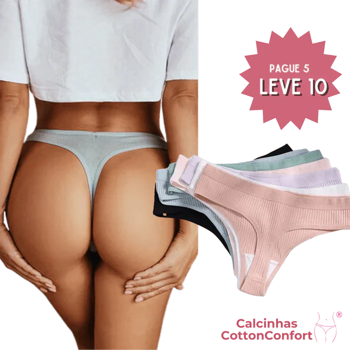 [PROMOÇÃO DE LANÇAMENTO COMPRE 5 LEVE 10] Calcinha CottonConfort - FRETE GRÁTIS