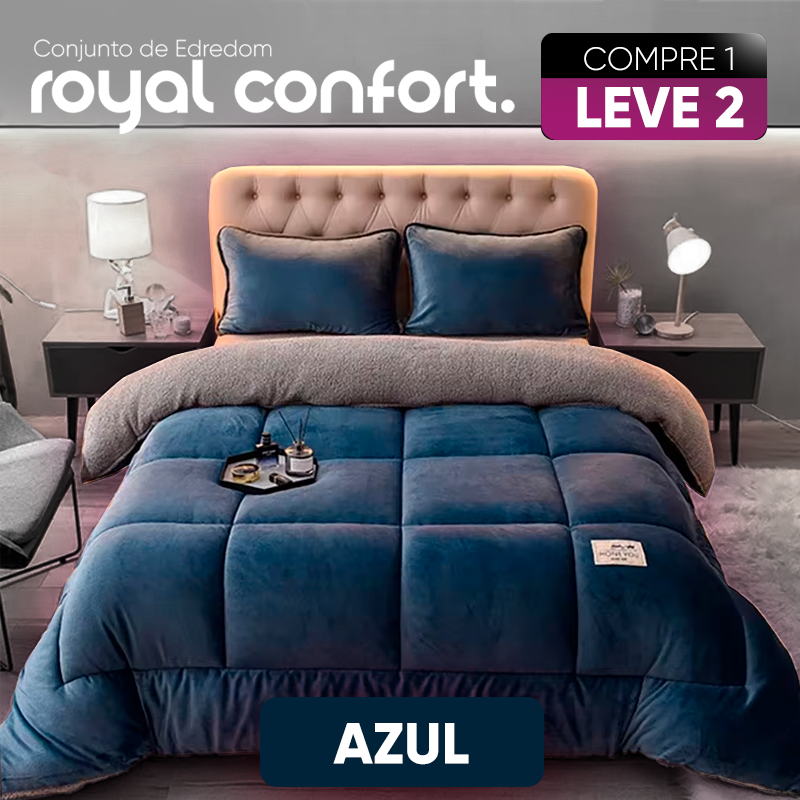 [COMPRE 1 LEVE 2] Conjunto Edredom Royal Confort (Sinta-se Dormindo Em Um Palacio!) + BRINDE: 2 Fronhas