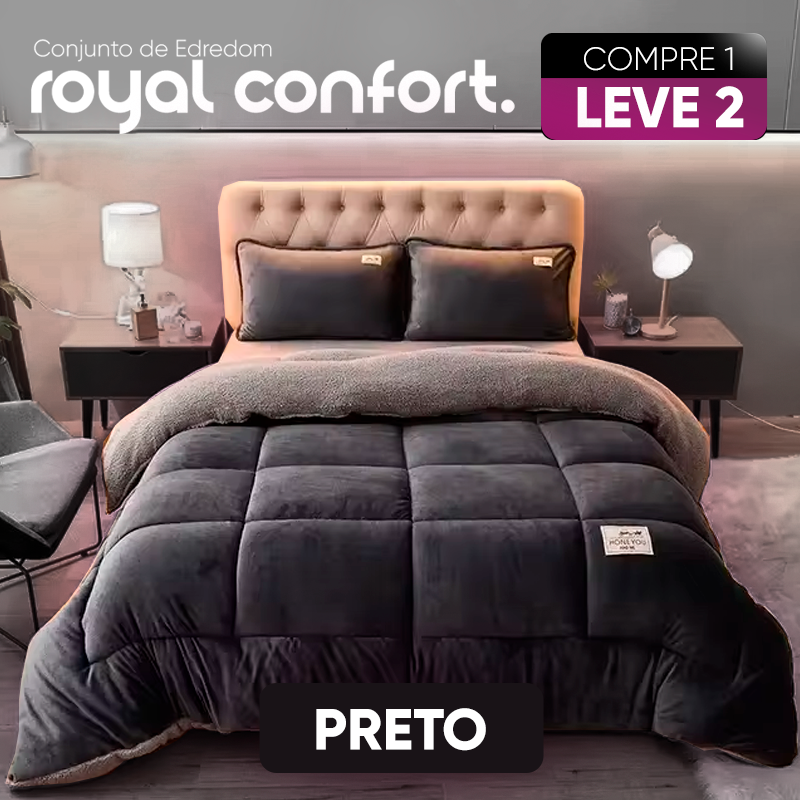 [COMPRE 1 LEVE 2] Conjunto Edredom Royal Confort (Sinta-se Dormindo Em Um Palacio!) + BRINDE: 2 Fronhas