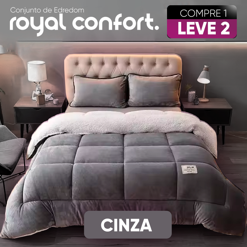 [COMPRE 1 LEVE 2] Conjunto Edredom Royal Confort (Sinta-se Dormindo Em Um Palacio!) + BRINDE: 2 Fronhas