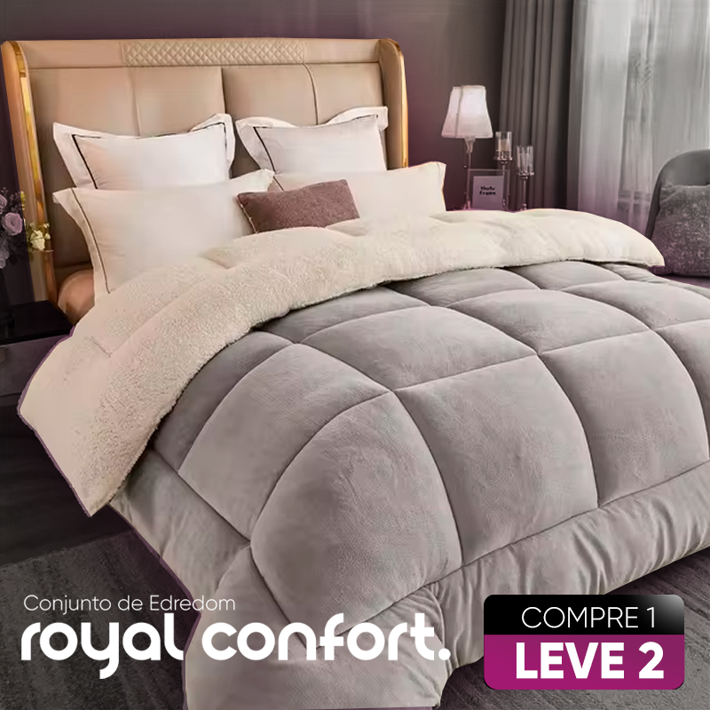 [COMPRE 1 LEVE 2] Conjunto Edredom Royal Confort (Sinta-se Dormindo Em Um Palacio!) + BRINDE: 2 Fronhas