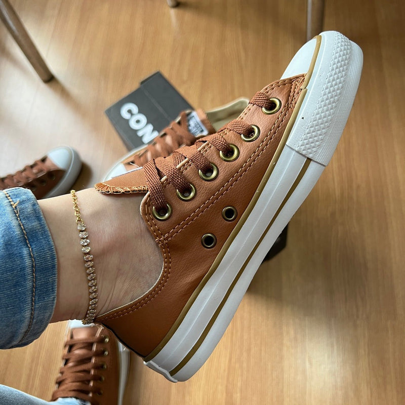 [PROMOÇÃO EXCLUSIVA] Últimas Unidades Tênis All Star Caramelo Feminino Courino Premium