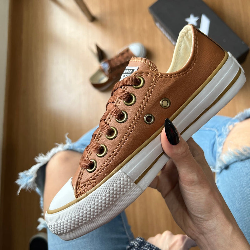 [PROMOÇÃO EXCLUSIVA] Últimas Unidades Tênis All Star Caramelo Feminino Courino Premium