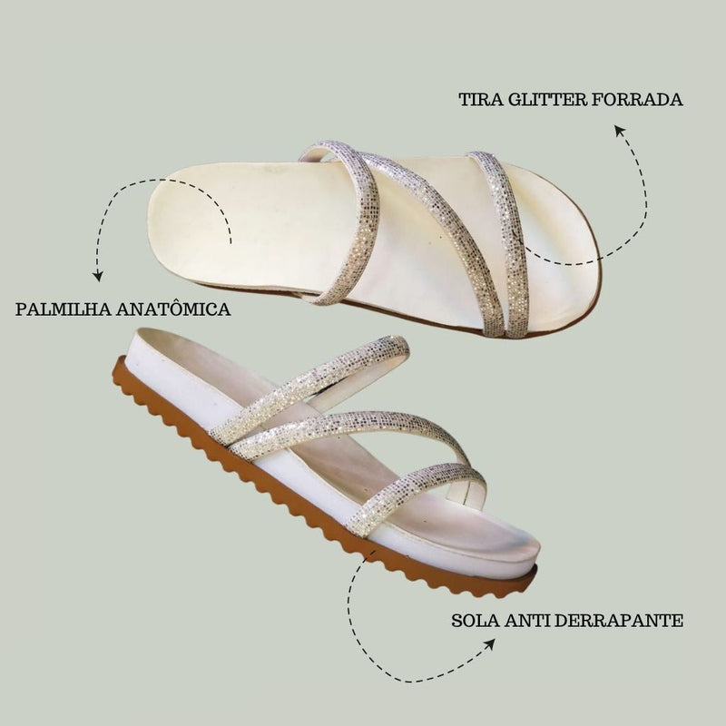 Sandália Papete Birken - Tiras Flatform