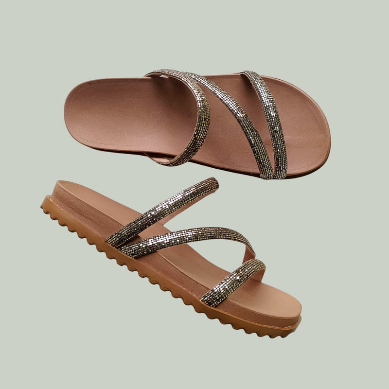 Sandália Papete Birken - Tiras Flatform