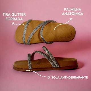 Sandália Papete Birken - Tiras Flatform