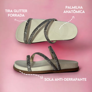 Sandália Papete Birken - Tiras Flatform