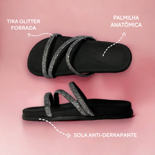 Sandália Papete Birken - Tiras Flatform