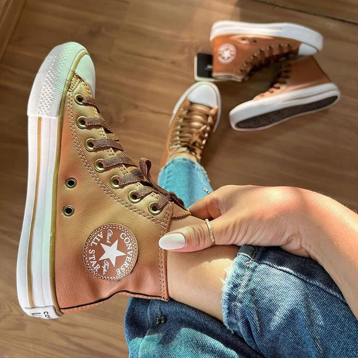 [PROMOÇÃO EXCLUSIVA] Últimas Unidades Tênis All Star Caramelo Feminino Courino Premium