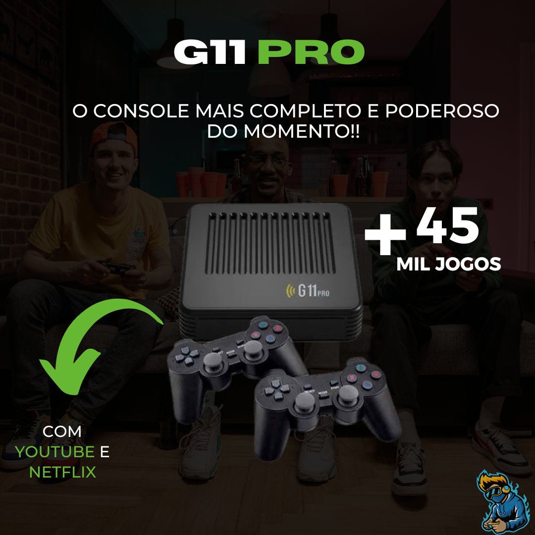 GAME G11 PRO® + 45 mil jogos - 128G + Game Portátil de BRINDE