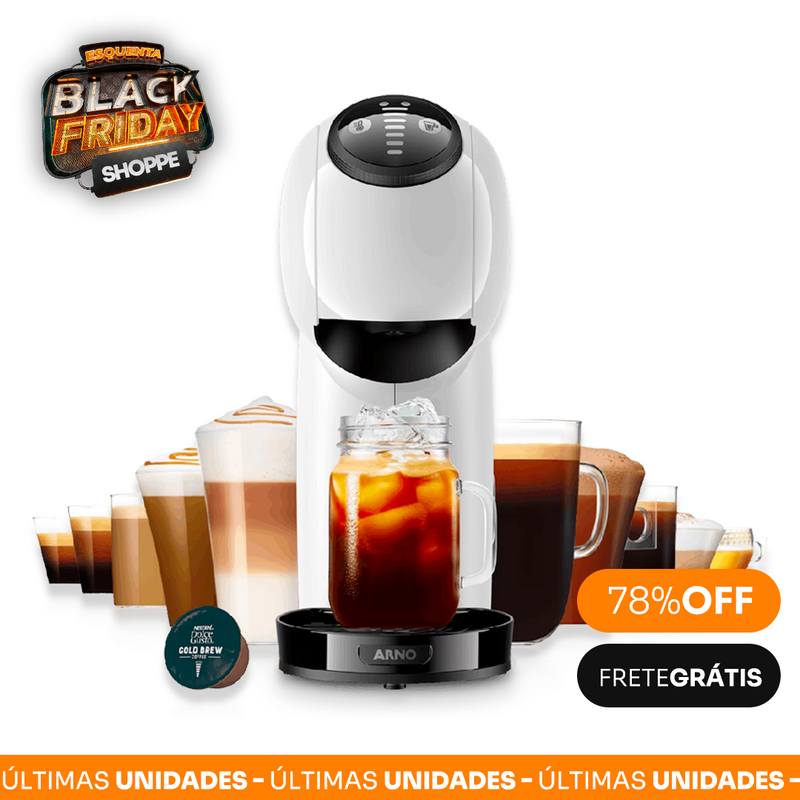 ( PRÉ BLACK FRIDAY ) Dolce Gusto + Infinissima Branca + Preto Touch Bivolt + 120 Cápsulas